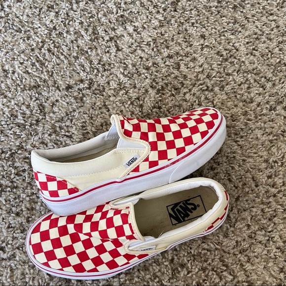 SOLD Red checker slip on vans - Picture 3 of 6